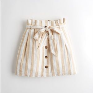 High waisted linen blend skirt